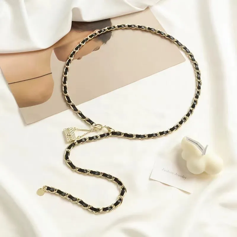 Metal Pouch Decorative Belt Waist Chain
