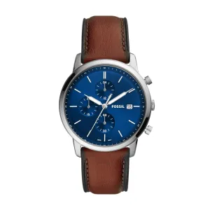 Minimalist Chronograph Luggage Eco Leather Watch