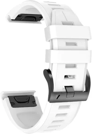 NotoCity Compatible Fenix 5X Plus Bands Fenix 7X Sport Silicone Replacement for Fenix 8 51mm/Fenix 5X/Fenix 5X Plus/Fenix 6X/Fenix 6X Pro/Fenix 3/Fenix 3 HR/Descent MK1/D2 Delta PX/D2 Charlie(White)