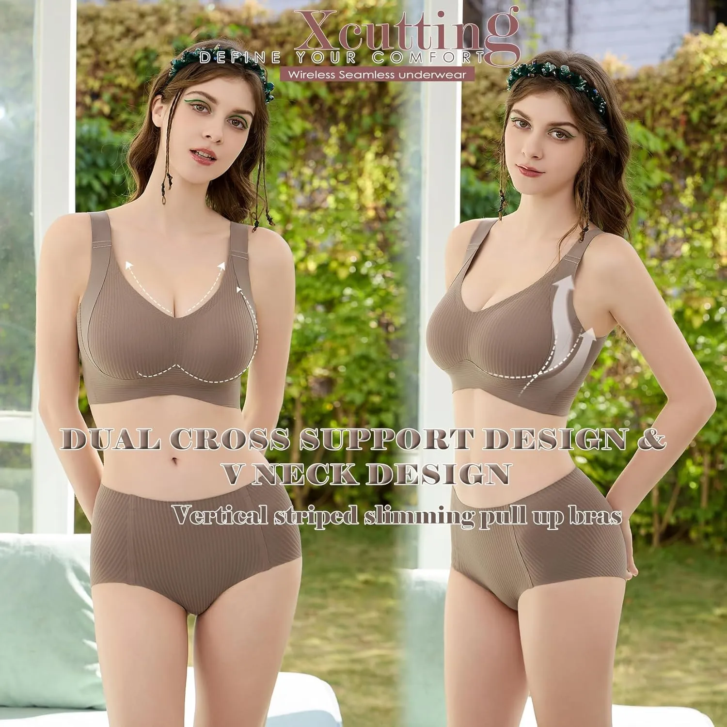Plus Size Bras for Women No Underwire Full Coverage Everyday Bra Comfortable Wireless Padded Bras