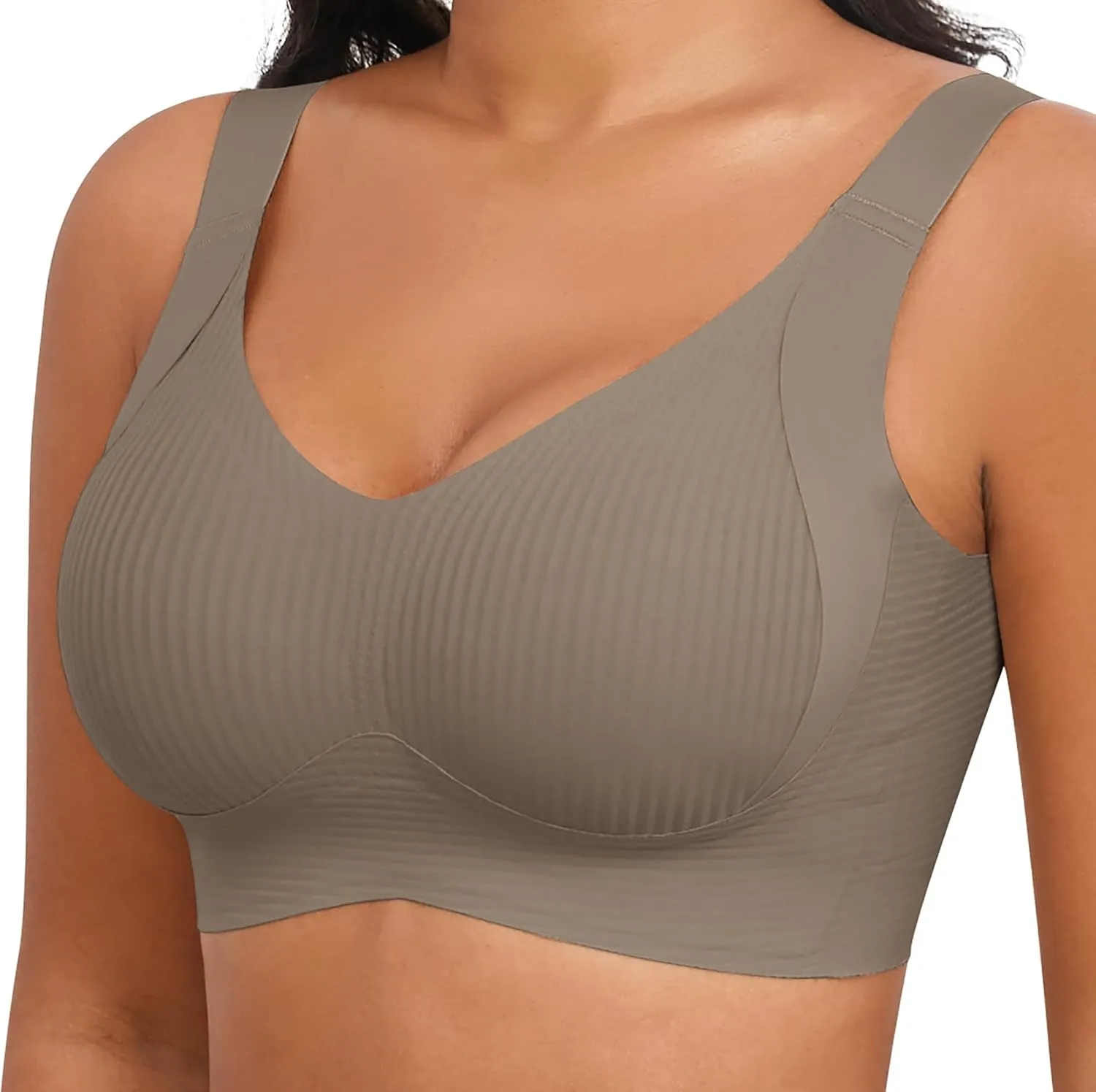 Plus Size Bras for Women No Underwire Full Coverage Everyday Bra Comfortable Wireless Padded Bras