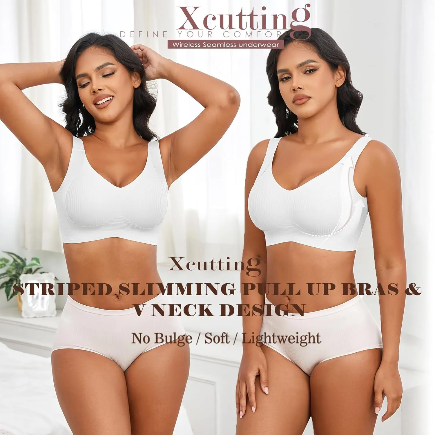 Plus Size Bras for Women No Underwire Full Coverage Everyday Bra Comfortable Wireless Padded Bras