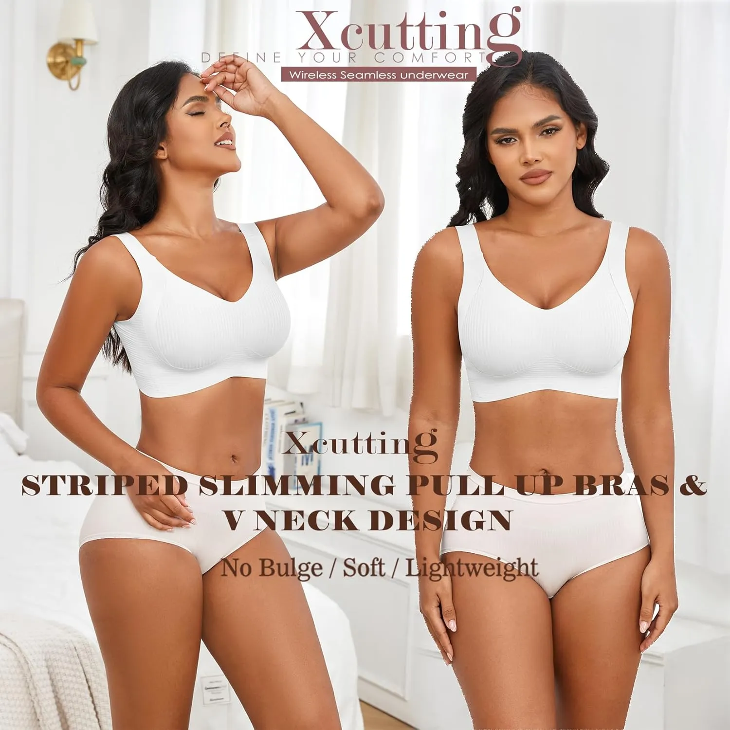 Plus Size Bras for Women No Underwire Full Coverage Everyday Bra Comfortable Wireless Padded Bras