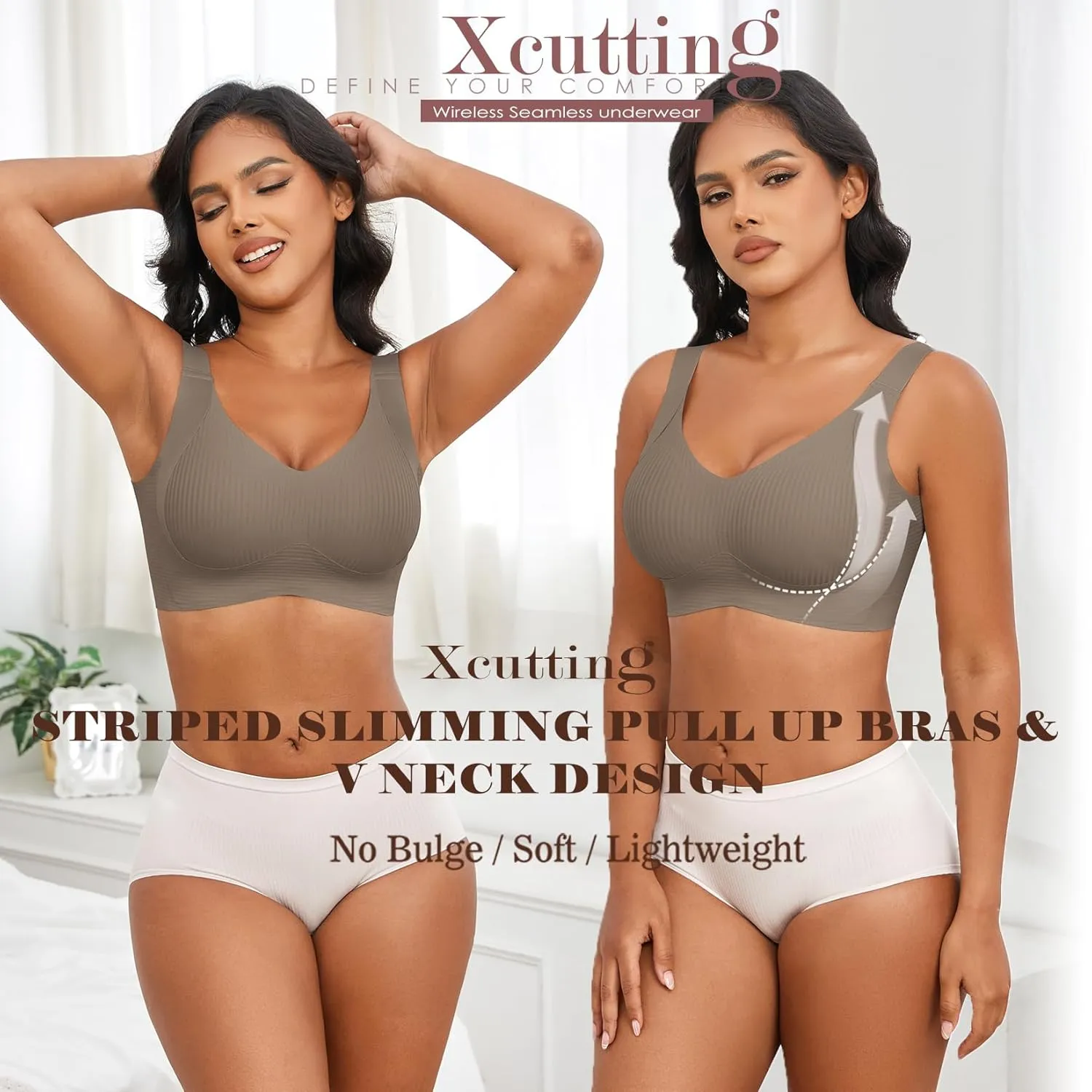 Plus Size Bras for Women No Underwire Full Coverage Everyday Bra Comfortable Wireless Padded Bras