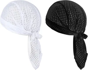 PURFUN Men Women Breathable Cycling Bandana Headscarf Adjustable Sweat Wicking Quick Dry Mesh Head Scarf Wrap Liner Skull Cap