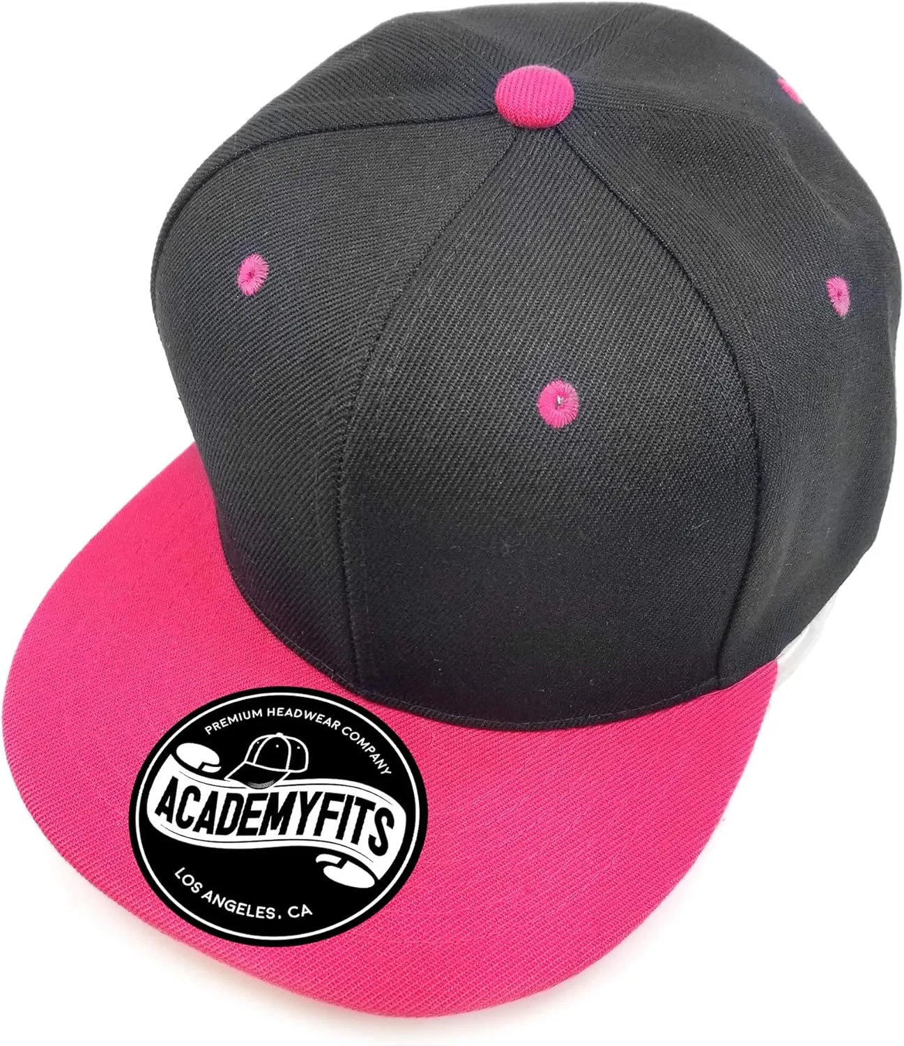 Quality 6 Panel High Crown Flat Visor Snapback Men Women Unisex Design Plain Blank Solid Hat 2 Tone Cap #1013