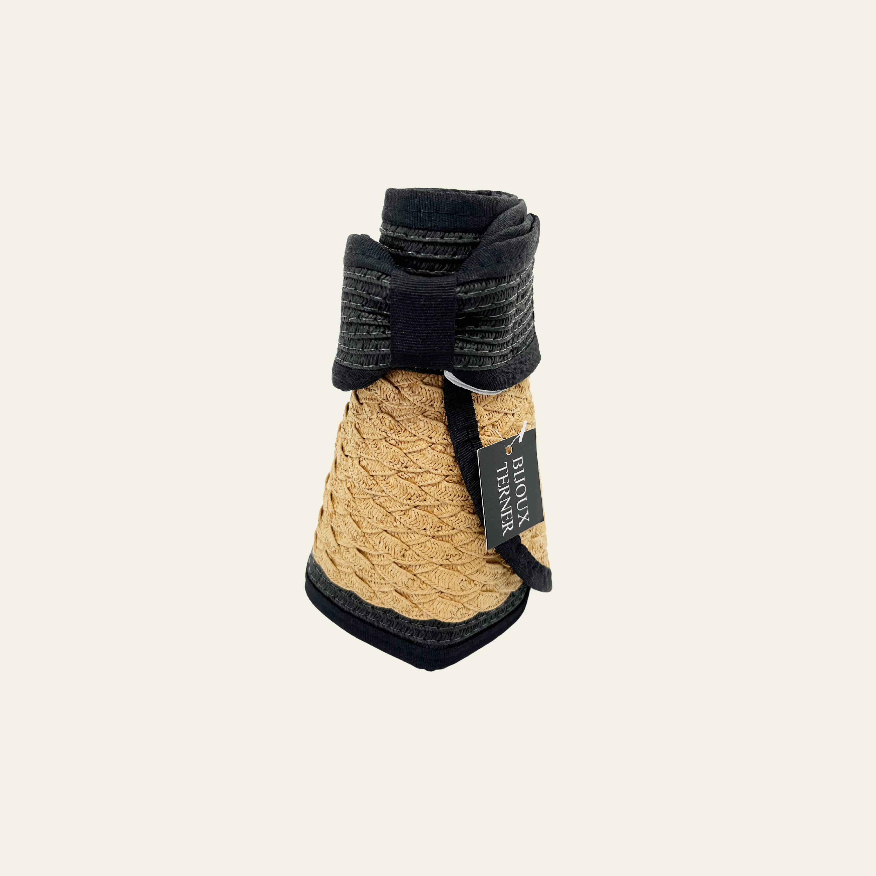 Roll-Up Straw Visor - Black