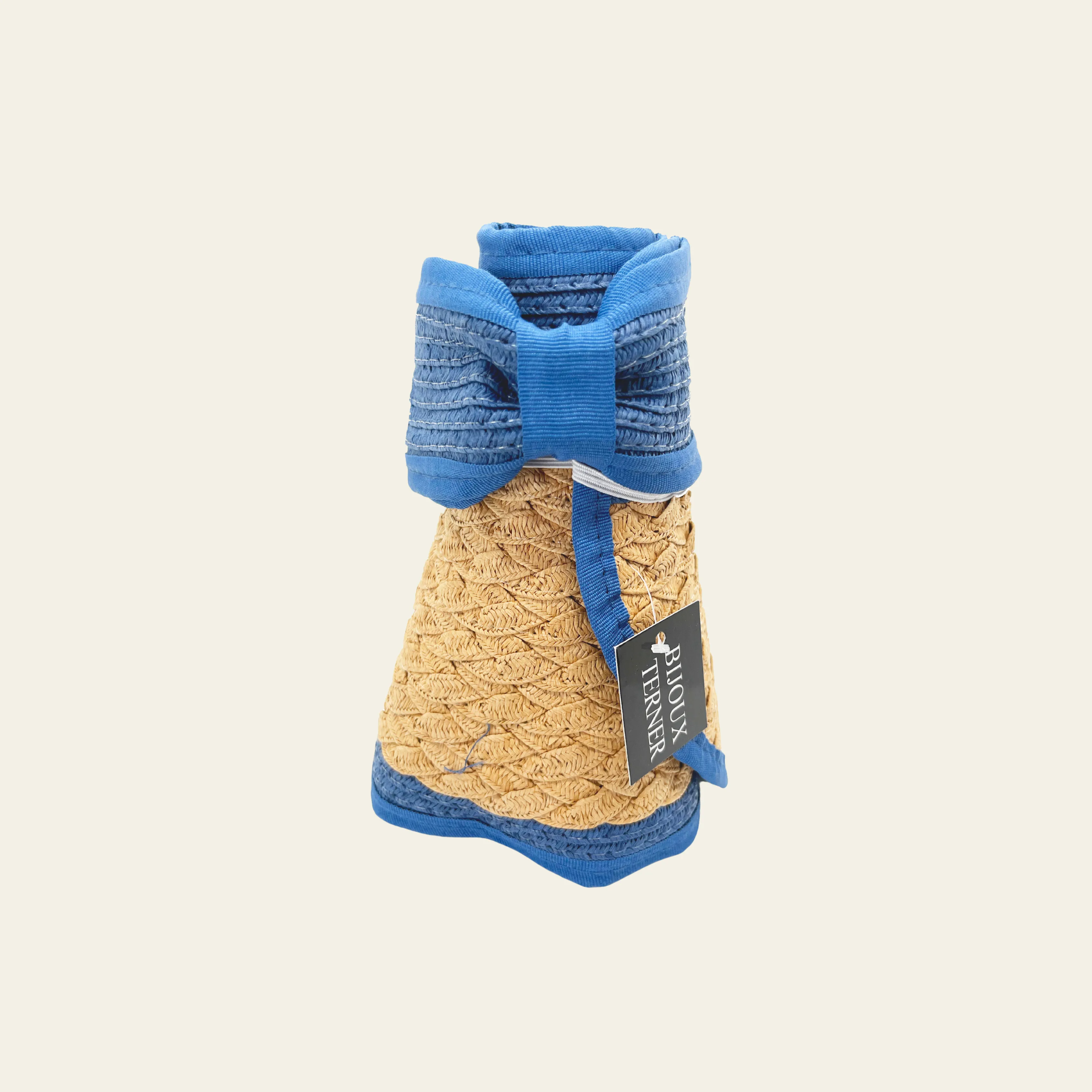 Roll-Up Straw Visor - Blue