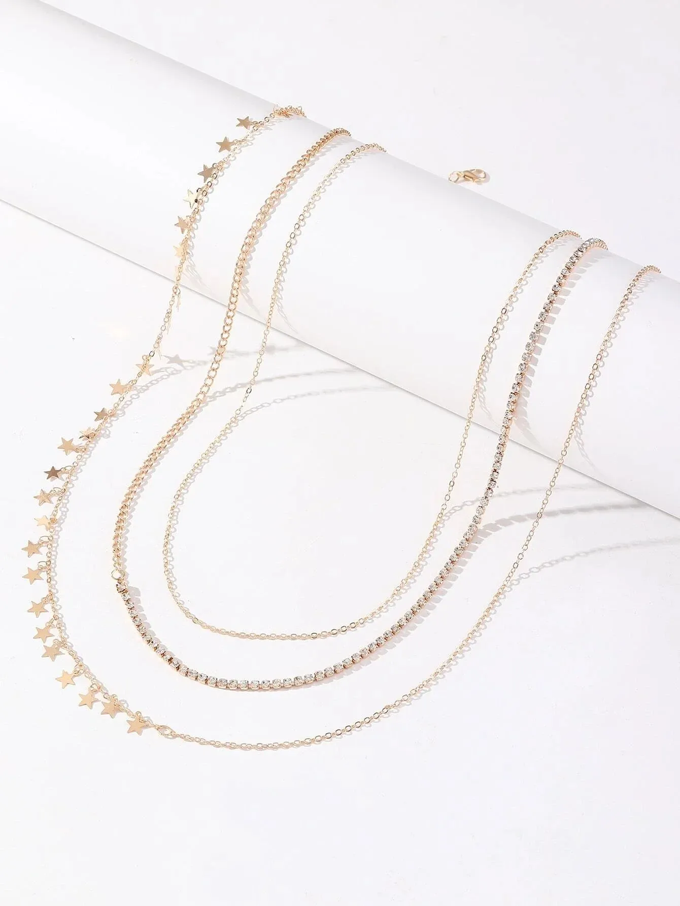 SHEIN 3pcs Random Rhinestone Decor Waist Chain