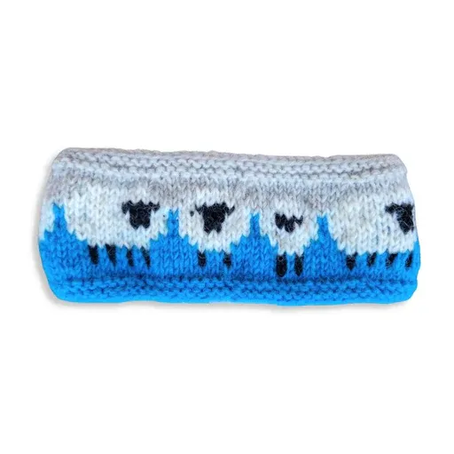 Sky Blue Headband (100% Handknitted Wool)