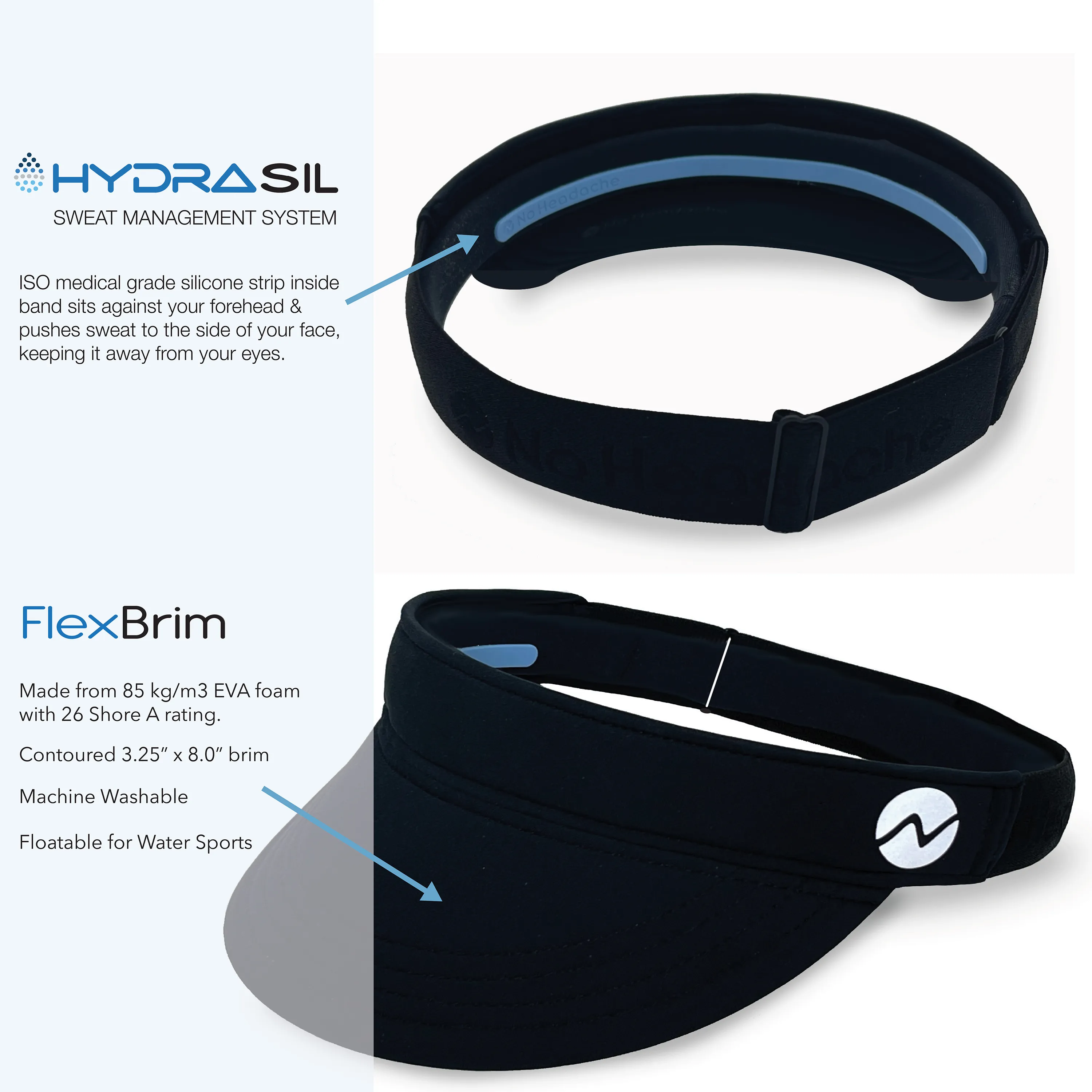 Solace Pickleball and Performance Sport Visor - Pure White