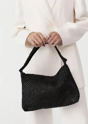 ST. AGNI Macrame Shoulder Bag - Black