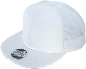 The Vintage Year Plain Cotton Twill Flat Brim Mesh Adjustable Snapback Trucker Baseball Cap