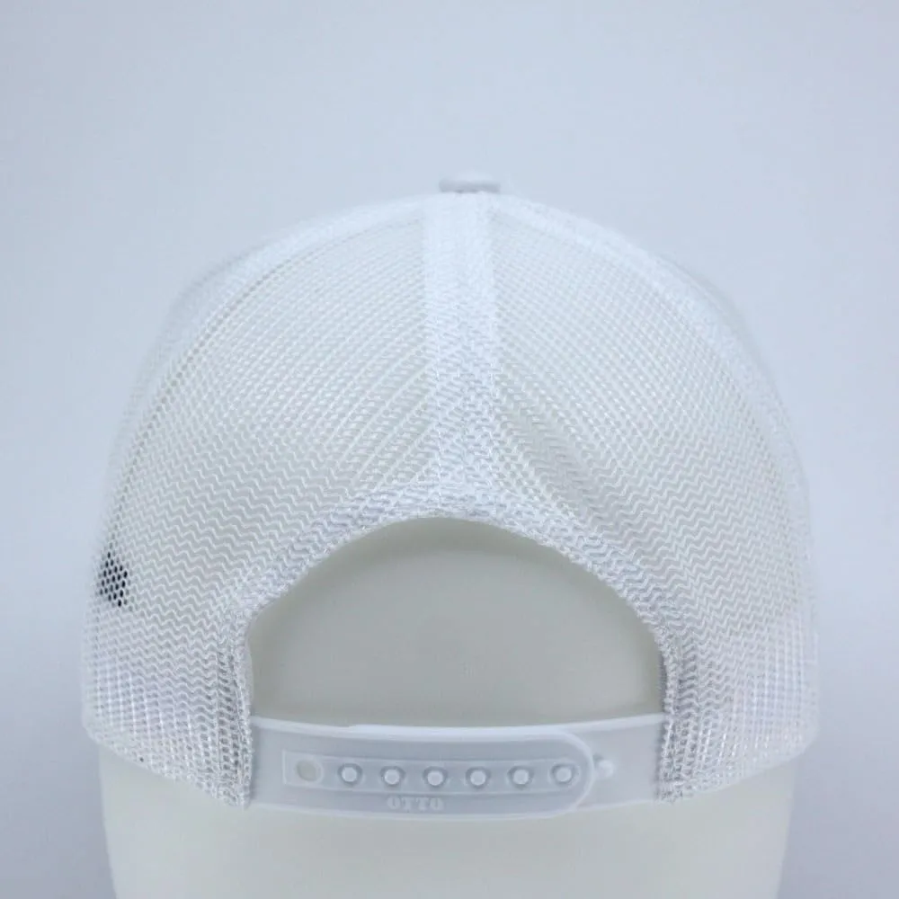 The Vintage Year Plain Cotton Twill Flat Brim Mesh Adjustable Snapback Trucker Baseball Cap