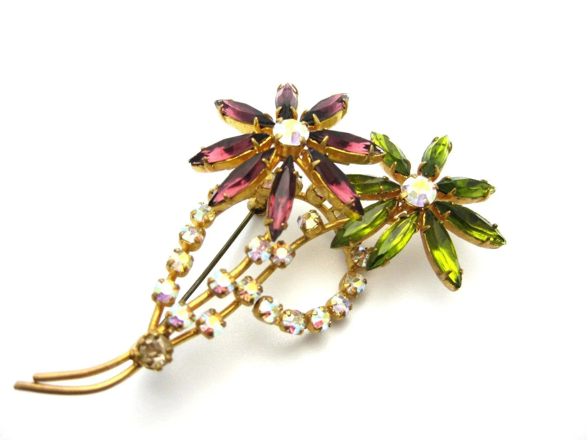 Vintage 1950s Aurora Borealis Brooch