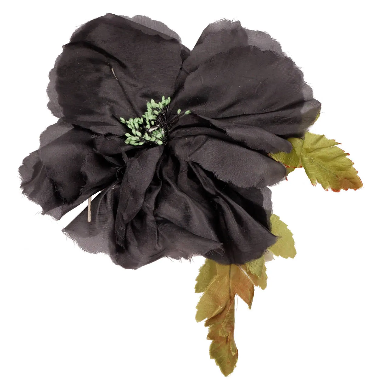 Vintage Black Silk Millinery Flower