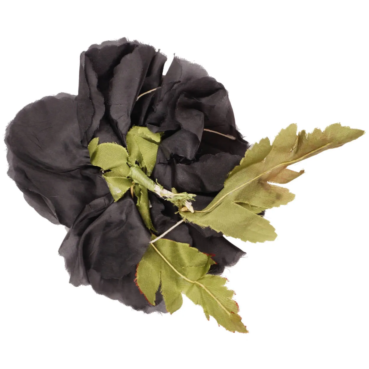 Vintage Black Silk Millinery Flower