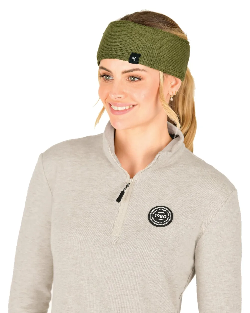 WeatherBeeta Fleece Lined Ponytail Headband