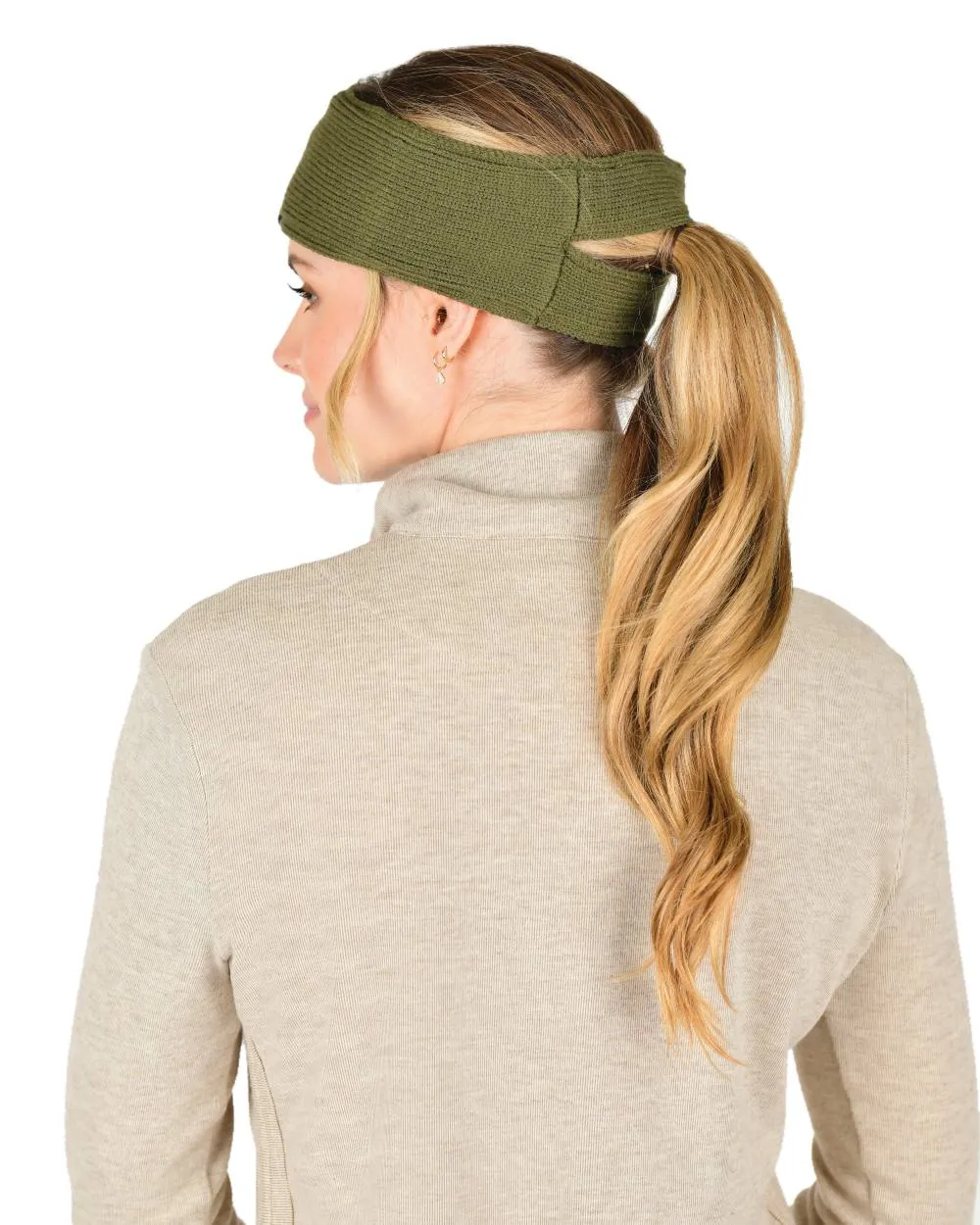 WeatherBeeta Fleece Lined Ponytail Headband